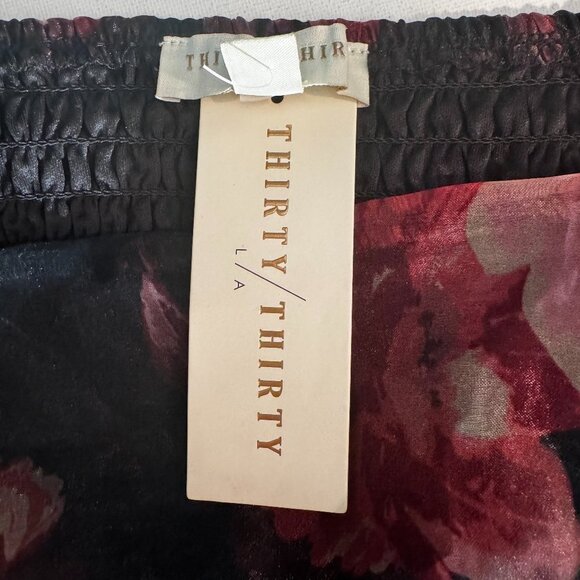 NWT - Thirty Thirty Peplum Floral Crop Top - Size Large - Picture 8 of 8